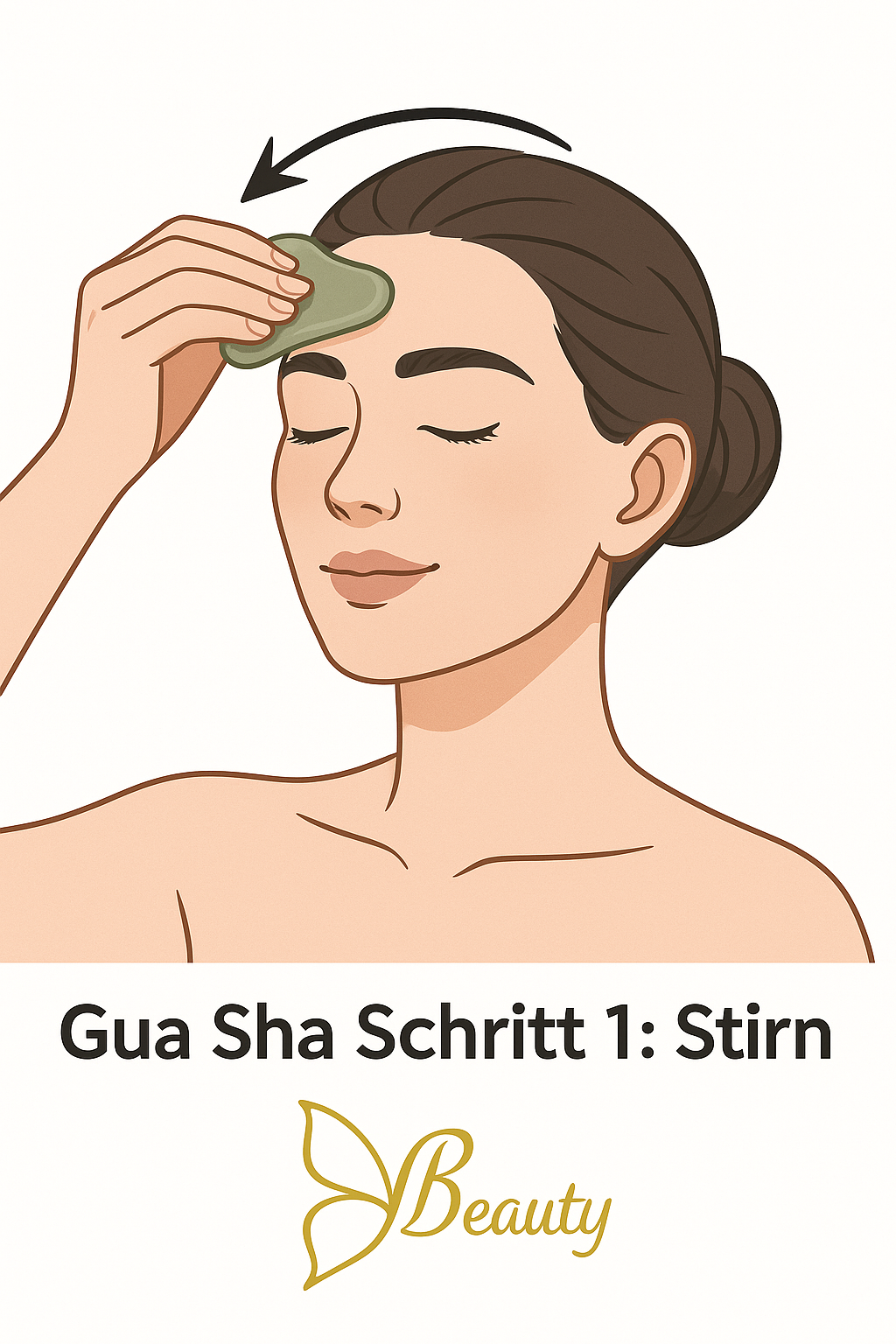 Gua Sha Schritt 1: Stirn